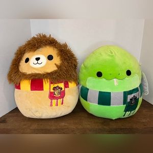 Squishmallows Harry Potter 10" Gryffindor Lion House & Slytherin Snake NWT